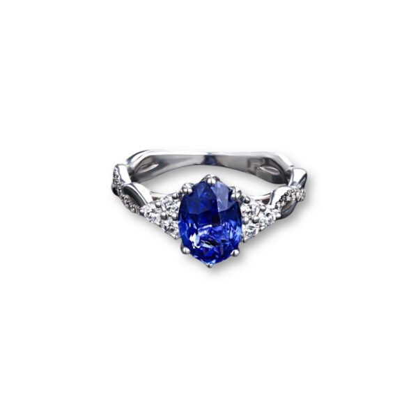 ANILLO DE ZAFIRO Y DIAMANTES