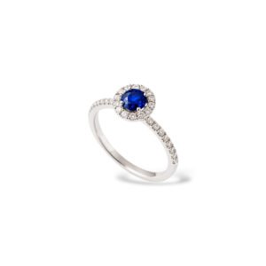 ANILLO DE ZAFIRO Y DIAMANTES