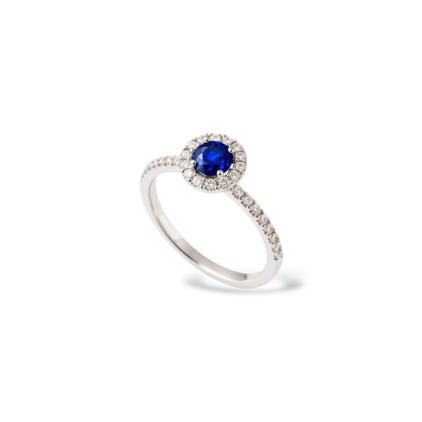 ANILLO DE ZAFIRO Y DIAMANTES