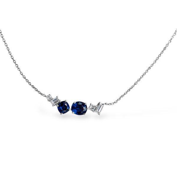 Collar de zafiro y diamantes