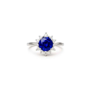 ANILLO SOL DE ZAFIRO Y DIAMANTES